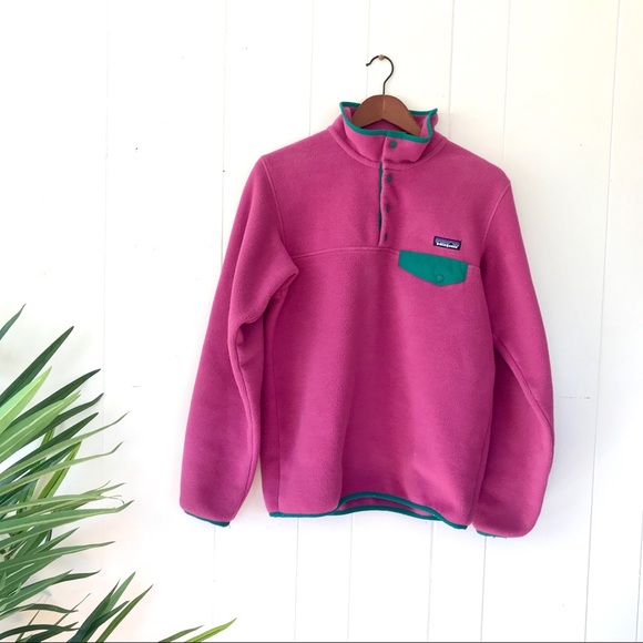 Patagonia Tops - Patagonia synchilla t snap pink purple pullover